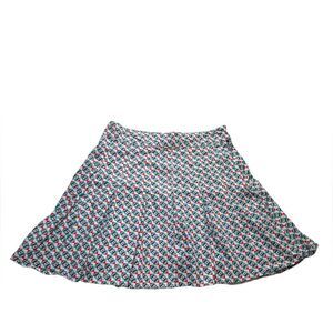 Maeve Anthropologie Abstract Geometric Pattern Pleated Mini Skirt Lined Size 6